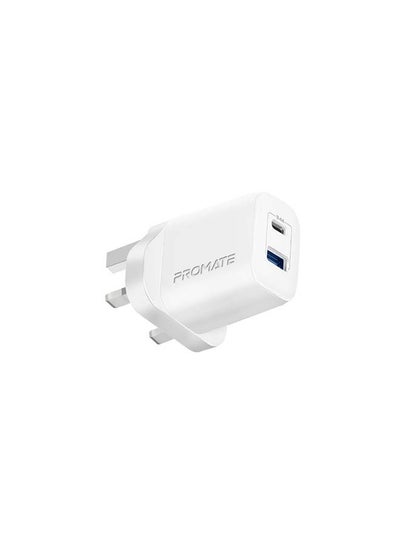 Buy 17W High-Speed Dual Port Charger White in Saudi Arabia