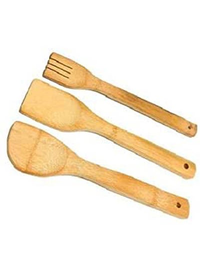 اشتري Bamboo Wood Spoons Beige في مصر