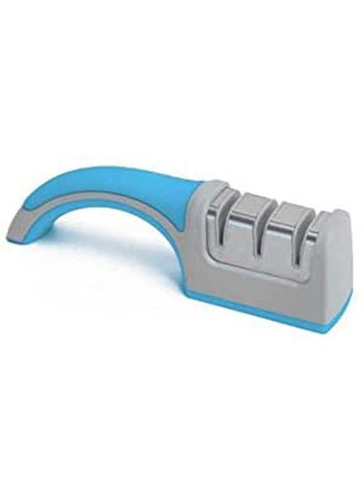 اشتري Kitchen Knife Sharpener Household Multifunction Three Notches Knife Sharpener Quick Sharpener Blue في مصر