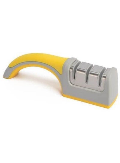 اشتري Kitchen Knife Sharpener Household Multifunction Three Notches Knife Sharpener Quick Sharpener Yellow في مصر