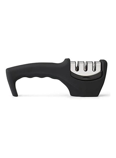 اشتري Multi-Function Ktchen Three-Sided Whetstone Sharpener Black في مصر