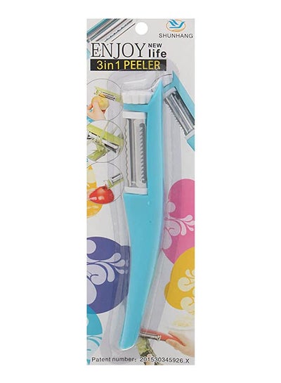 اشتري Multi-Purpose Vegetables Peeler 3 In 1 Light Blue في مصر