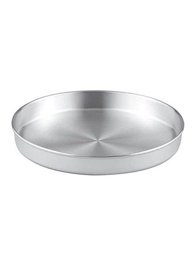 Buy Rounded Desserts Tray Silver 38cm in Egypt