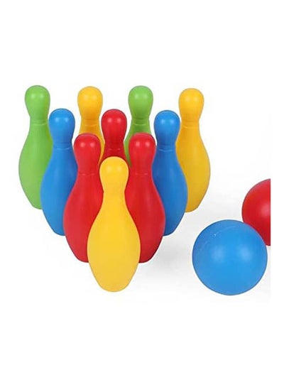 Buy Children'S Bowling Toys Kindergarten Indoor Recreation Sports Bowling Plastic  Bowling Toys 10 Bottles Two Balls in Egypt