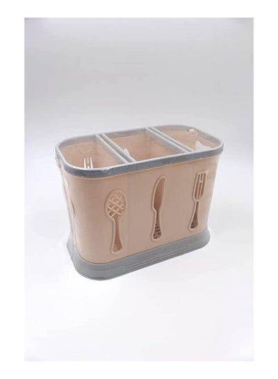 Buy Flatware Organizer Practical Spoon Chopsticks Storage Case Space Saving Tableware Holder Smooth Edge Spoons Organizer For Home Kitchen Restaurant Beige in Egypt