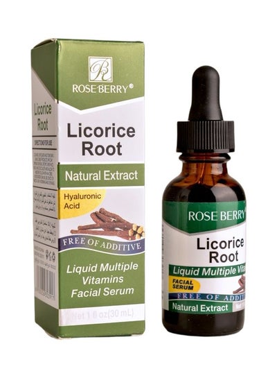 Buy Licorice Root Natural Extract Liquid Multiple Vitamins Facial Serum 30ml in Egypt