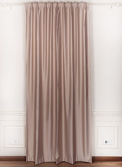 اشتري 1 Panel Of Plain Silky Shine Side Croma Curtain Redish Café 1.4x2.8meter في مصر