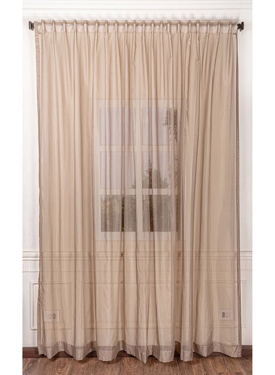 اشتري 1 Panel Of Plain Colored Voile Cheer Groovit Curtain Café22 3x2.8meter في مصر