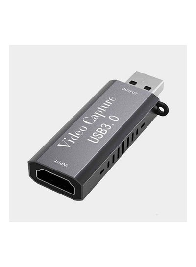 Buy Video Capture Card Hdmi To Usb 3.0 Dongle Up To 1080P Silver in Egypt