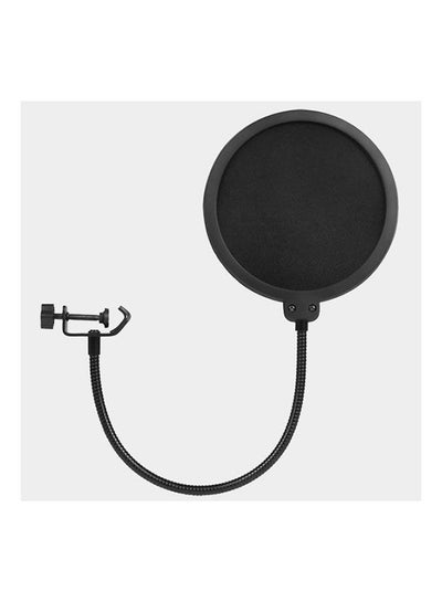 Buy Pop Filter For Studio Recording Mic Dual Layered ASV10 Black in Egypt