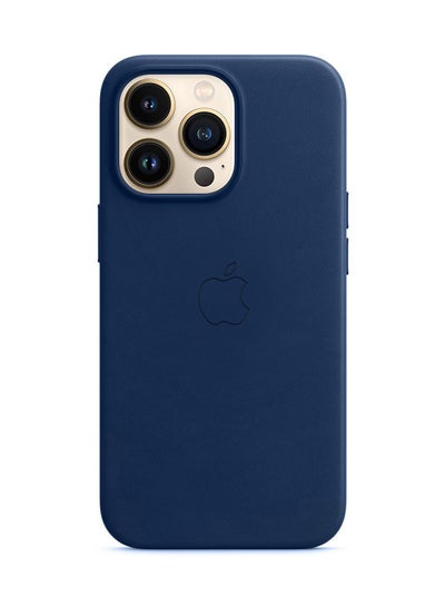 اشتري Protective Leather Case Cover With MagSafe for iPhone 13 Pro Blue في السعودية