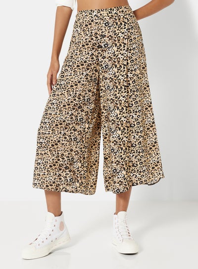 Buy Leopard Print Culottes Multicolour in UAE