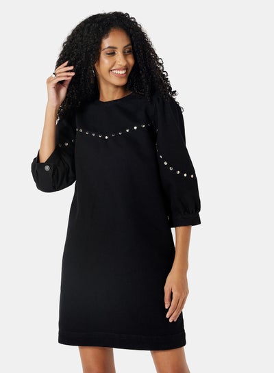 اشتري Studded Mini Dress أسود في مصر