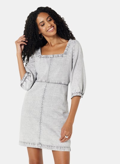 Buy Denim Dress Grey in Saudi Arabia