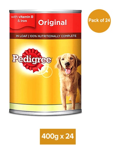 Buy Beef Loaf Wet Dog Food Can 400g Pack of 24 in UAE