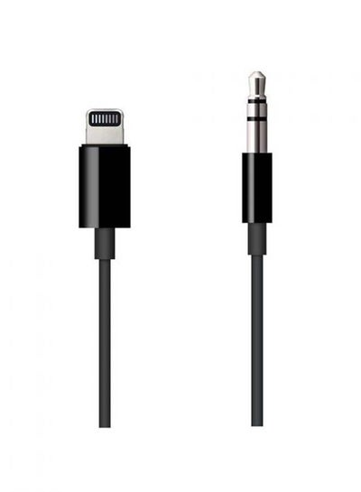 Buy Lightning to 3.5mm Audio Jack Cable 1.2m Black in Saudi Arabia