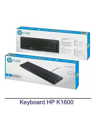 اشتري لوحة مفاتيح بمنفذ USB طراز K1600 أسود في مصر