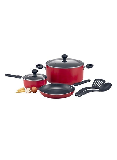 Buy 7-Piece Cookware Set Red 28cm in UAE