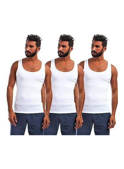 Buy Under Shirts Set Of 3 White in Egypt