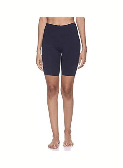 Buy Elastic-Waist High-Rise Solid Undershorts For Women Blue in Egypt