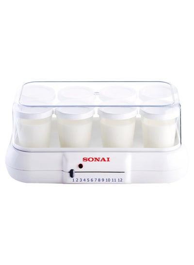 Buy Set Of 8 Cups Yogurt Maker 10.0 W MAR-1008 White/Clear in Egypt