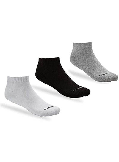 Buy Set Of 3 Half Towel Ankle Socks Multicolour in Egypt