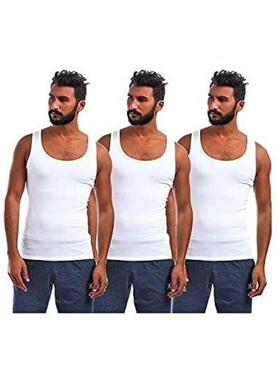 Buy Under Shirt For Men 3 Pcs White in Egypt