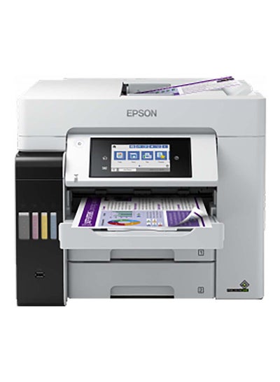 Buy Ecotank L6580 Office Ink Tank Printer A4 Colour 4-In-1 Printer With ADF, Wi-Fi And Smart Panel Connectivity And Lcd Screen Black in UAE