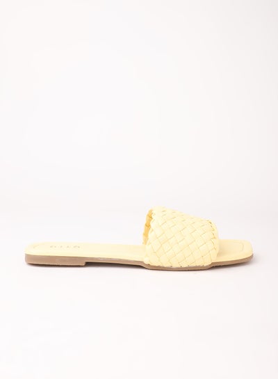 Buy Casual Flat Sandals Yellow in Saudi Arabia