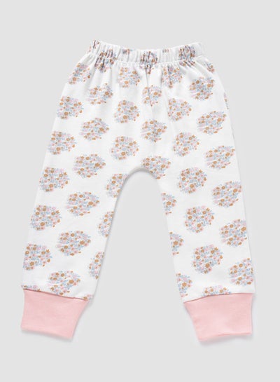 Buy Mid Rise Printed Pyjama Pink/White in UAE