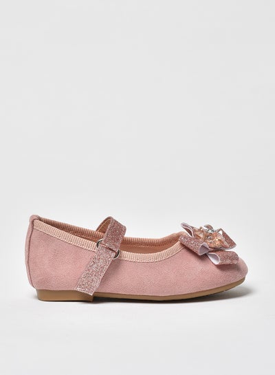 Buy Dyed Pattern Flat Ballerinas Pink in Saudi Arabia