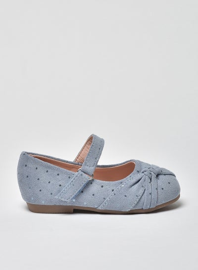 Buy Dyed Pattern Flat Ballerinas Blue in Saudi Arabia