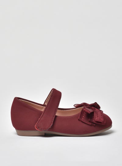 Buy Velcro Flat Ballerinas Wine in Saudi Arabia