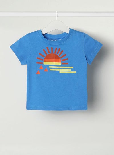 Buy Baby Boys Crew Neck Short Sleeve T-Shirt Cobalt Blue in UAE