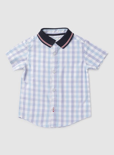 Buy Checked Short Sleeve Shirt Multicolour in UAE