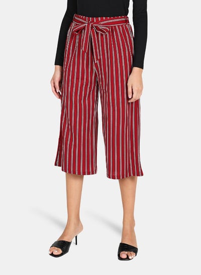 Buy Casual Pants Red/Black/White in Saudi Arabia