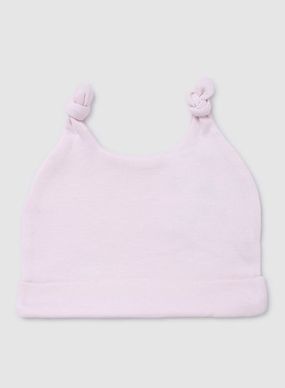 Buy Baby Boys Cap With Two Knots Pink in UAE