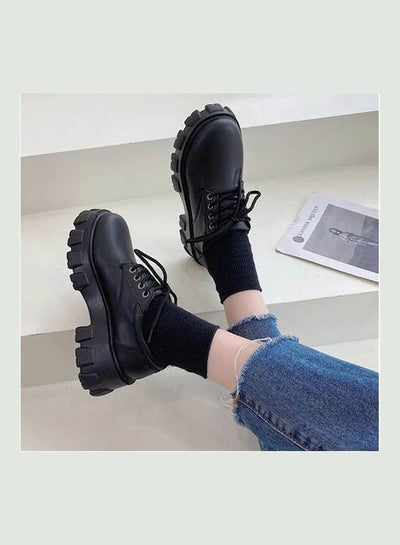 Buy Lace-Up Ankle Boots Black in Egypt