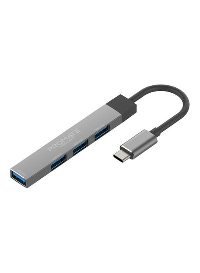 اشتري محول 4 في 1 بمنفذ USB-C للشحن/ المزامنة مع محول بمنفذ  USB-A رمادي في السعودية