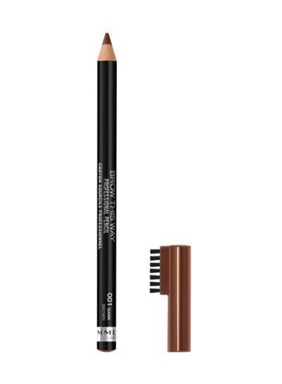 Rimmel Brow This Way Professional Eyebrow Pencil Shade 001 Dark Brown Price In Uae Noon Uae 8206