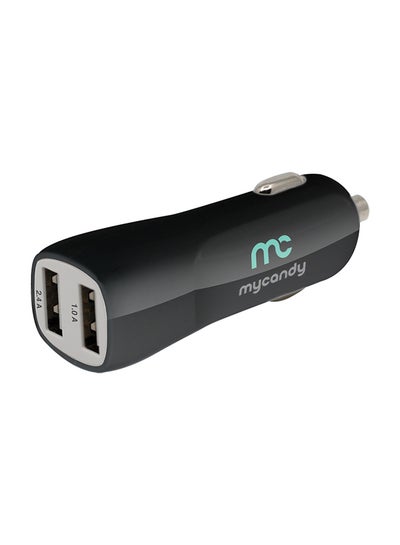 اشتري Car Charger With Dual Port 3.4A Black في الامارات