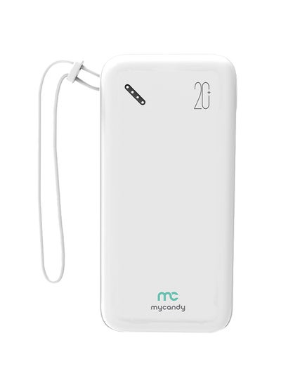 اشتري 20000.0 mAh Powerbank With Pd 18W Type C With Dual Usb White في الامارات