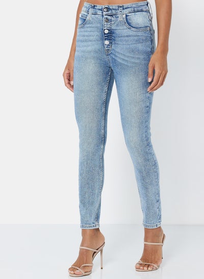 Buy Super Skinny Ankle Jeans Denim Light in UAE