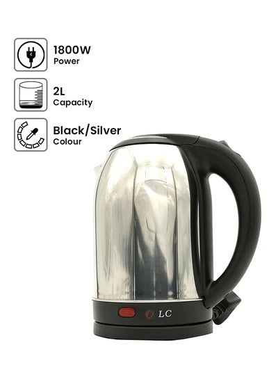 Buy Electric Kettle 2.0 L 1800.0 W SH-6170 Black/Silver in Saudi Arabia