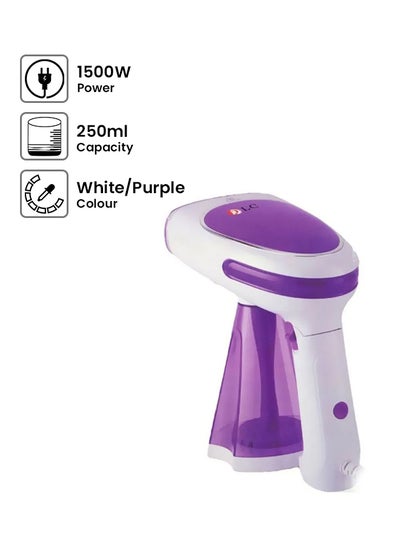 Buy Electric Handheld Garment Steamer 1500W 250 ml 1500 W DLC-540 White/Purple in Saudi Arabia