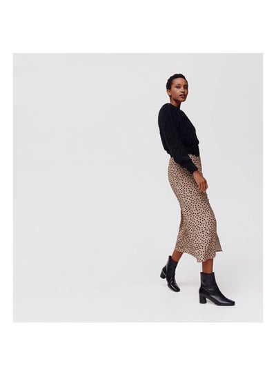 Buy Long Patterned Skirt Beige Print in Egypt