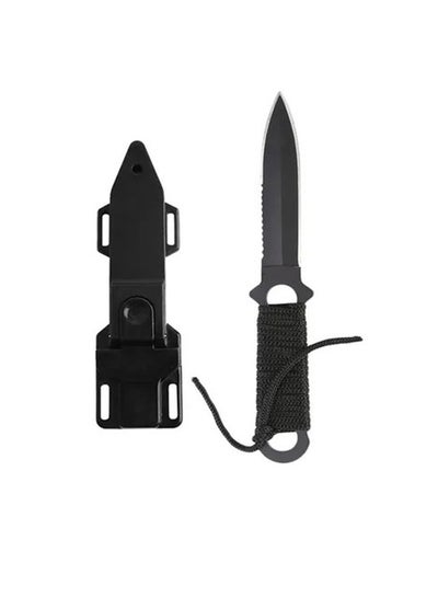 Buy Pointed Arc Head Outdoor Survival Straight Pocket Knife in Saudi Arabia