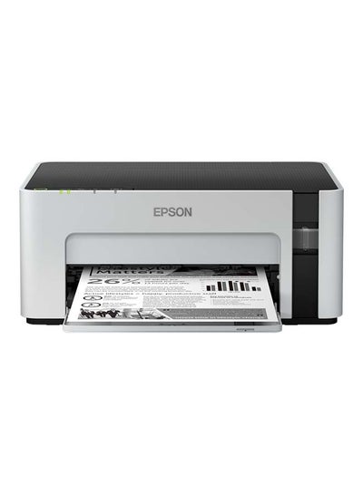 Buy EcoTank M1120 - Single-Function Compact Printer with Epson's Integrated Ink Tank System, for Cost-Effective, Quality Mono Printing - White in UAE