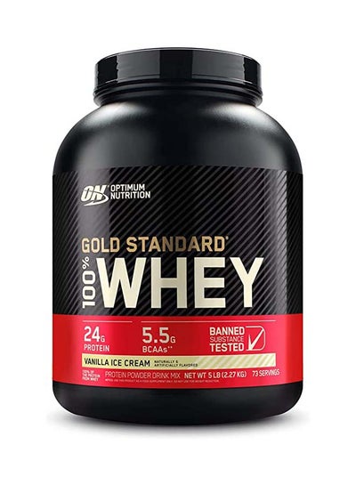 اشتري Gold Standard 100% Whey Vanilla Ice Cream 5LB في الامارات