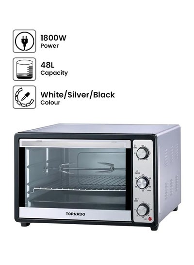 Buy Microwave Electric Oven 1800W 48.0 L 1800.0 W TEO-48DG(K) White/Silver/Black in UAE